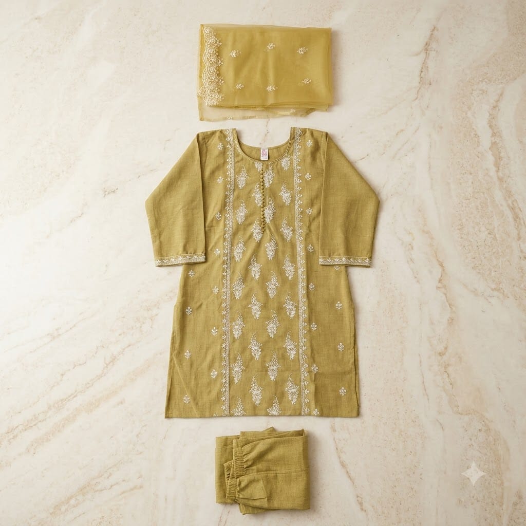 Yellow Cotton Silk Salwar | 11532