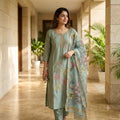 Blue Cotton Silk Salwar | 11540
