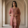 Peach Cotton Silk Salwar | 11541