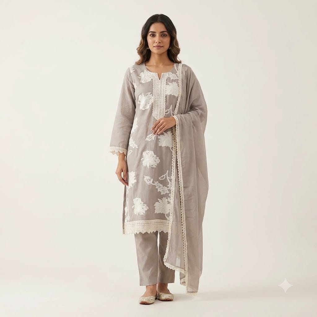 Grey Crush Salwar | 11534
