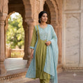 Green Chanderi Silk Salwar | 11510