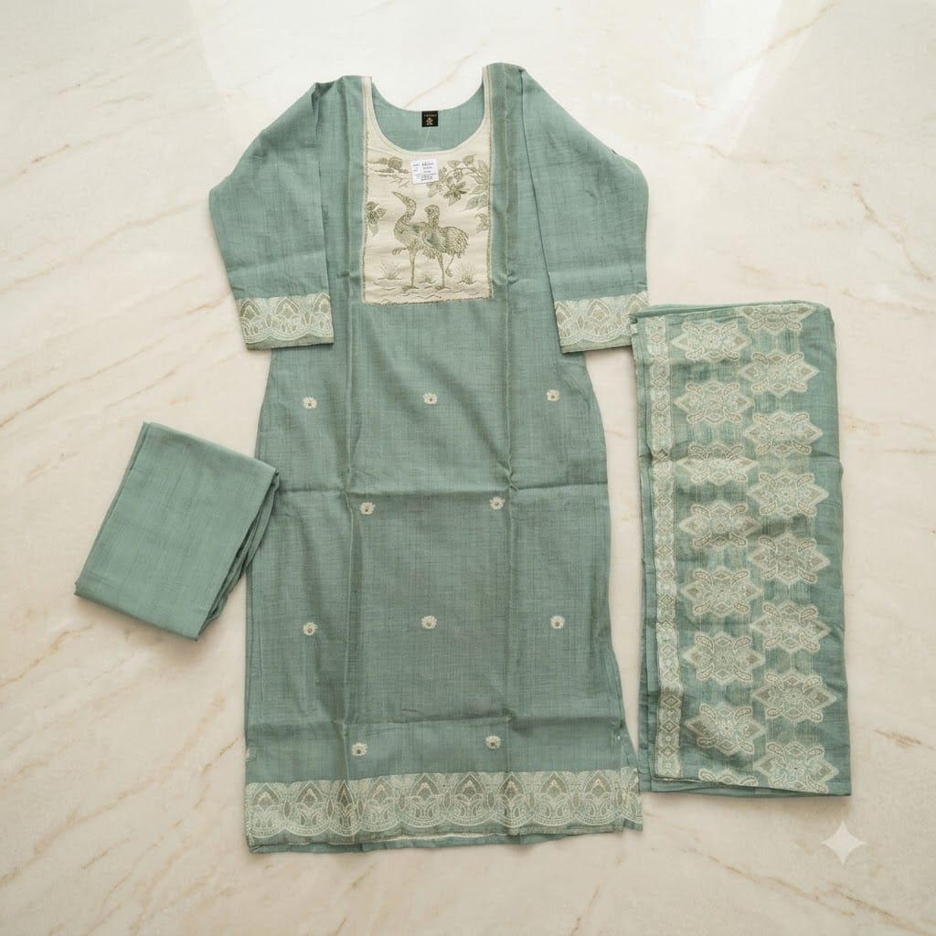 Blue Jute Cotton Salwar | 11513