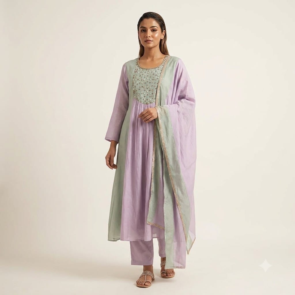 Lavender Chanderi Silk Salwar | 11522
