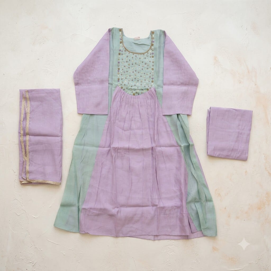Lavender Chanderi Silk Salwar | 11522