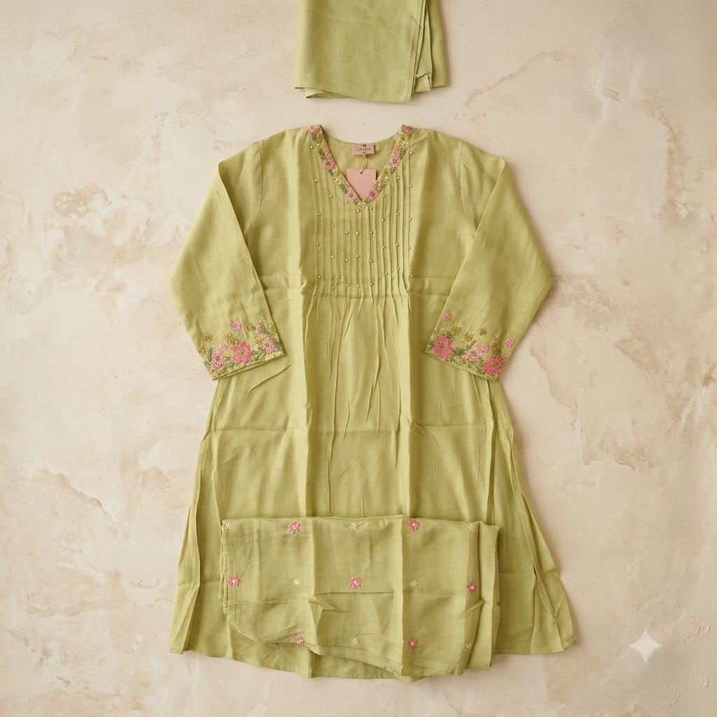 Yellow Chanderi Silk Salwar | 11520