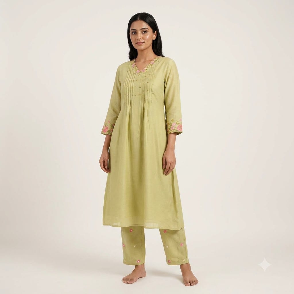 Yellow Chanderi Silk Salwar | 11520