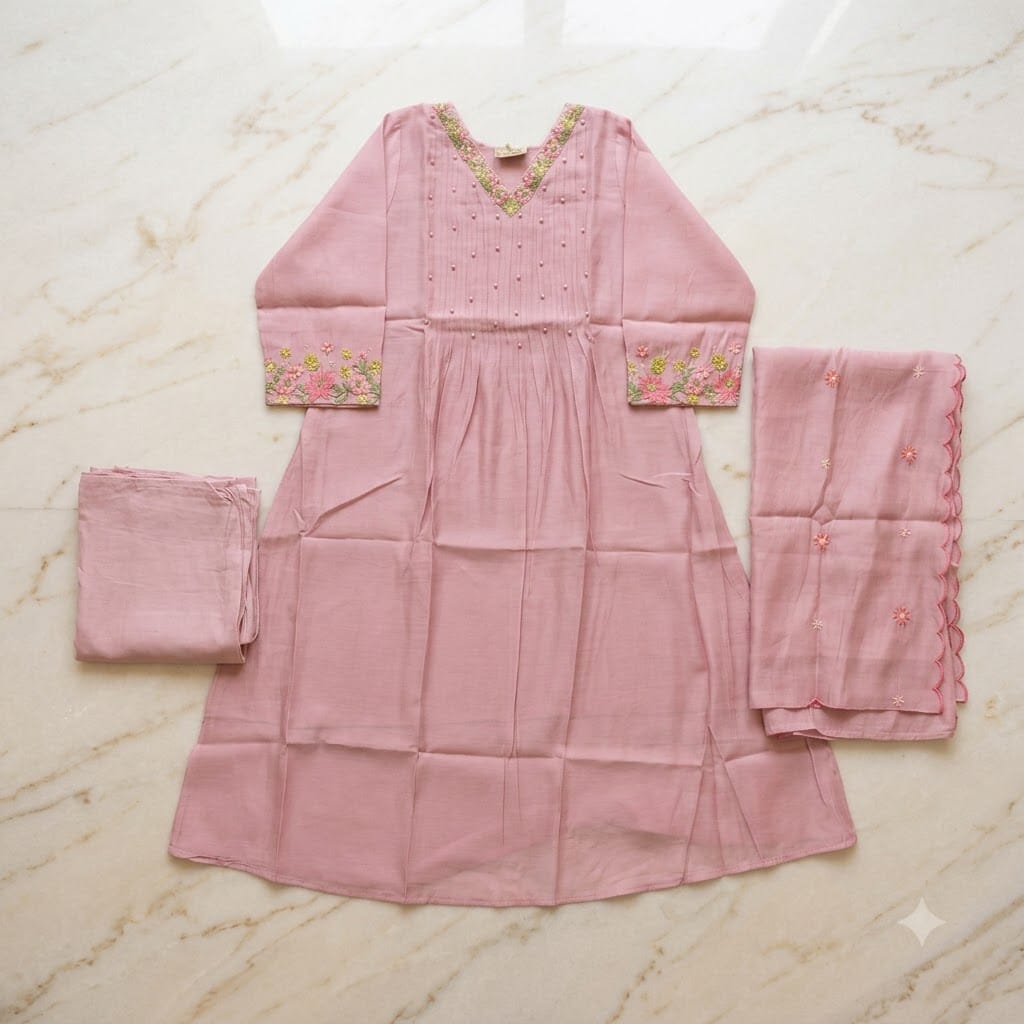 Pink Chanderi Silk Salwar | 11520