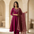 Pink Cotton Silk Salwar | 11584