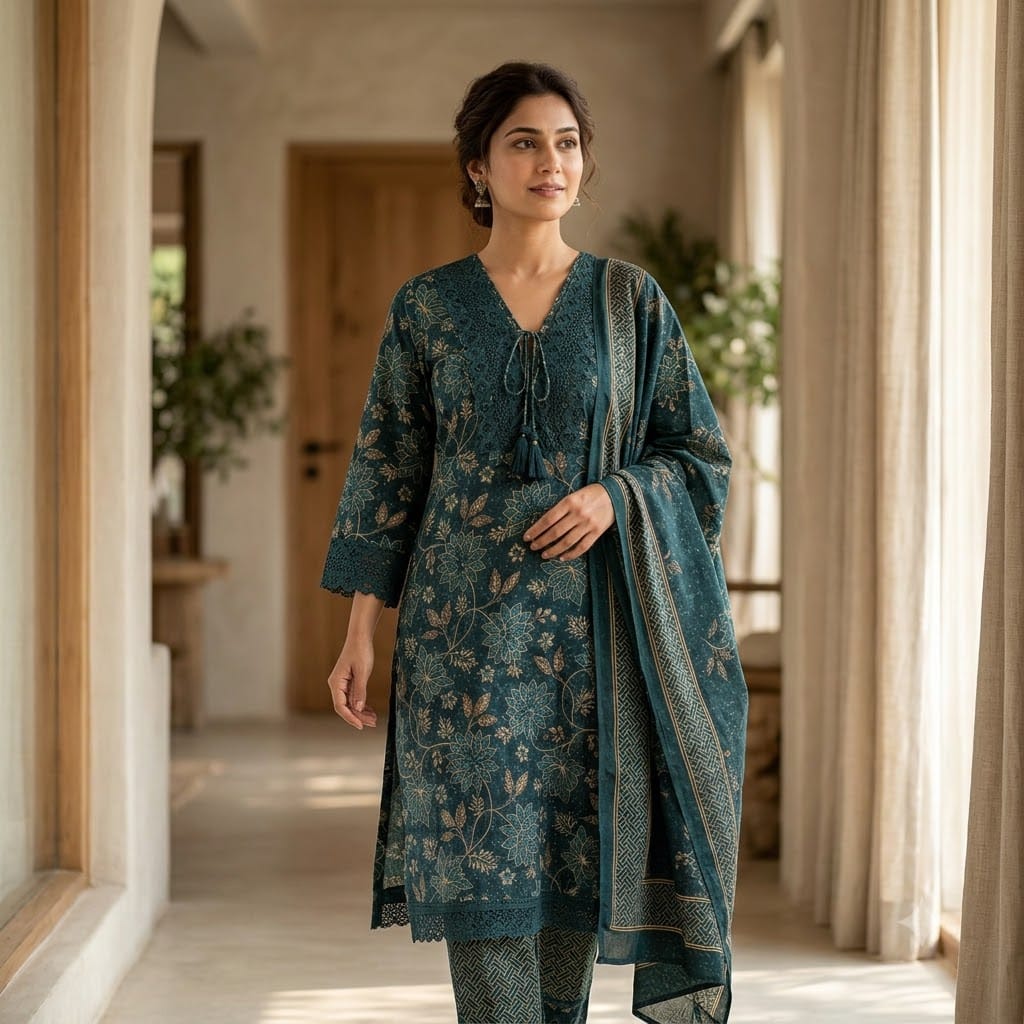 Blue Cotton Salwar | 11578