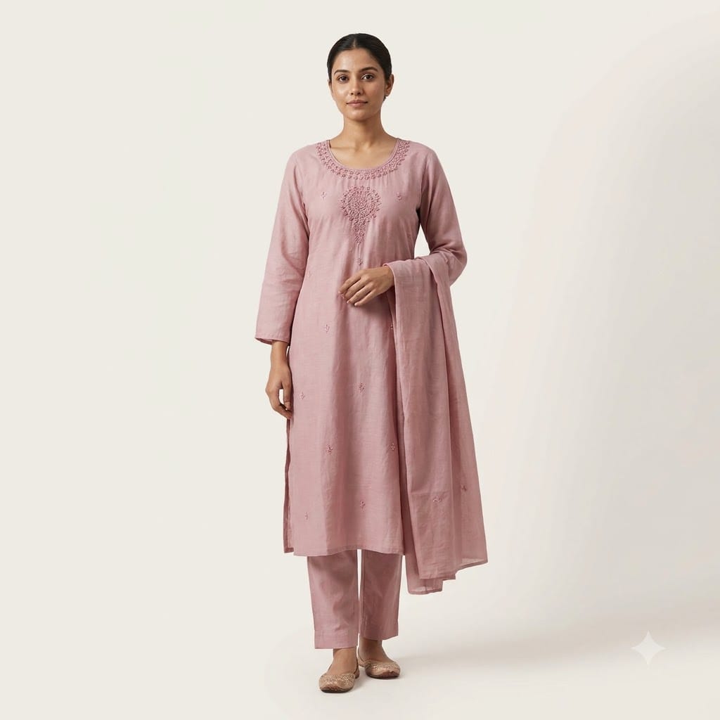 Pink Cotton Silk Salwar | 11575