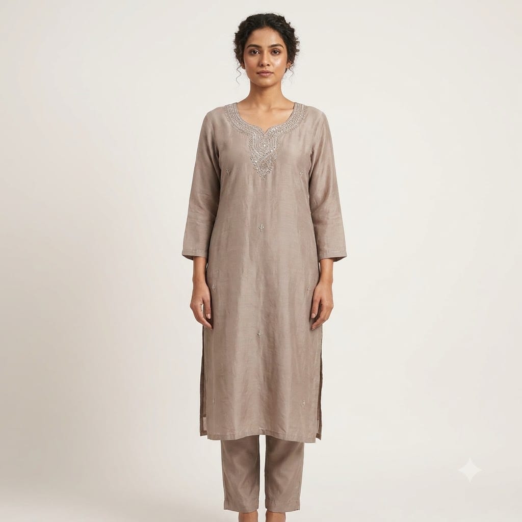 Grey Cotton Silk Salwar | 11576