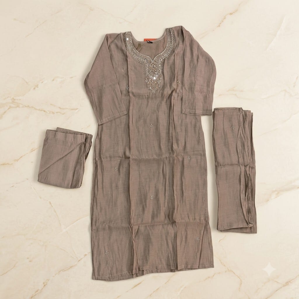 Grey Cotton Silk Salwar | 11576