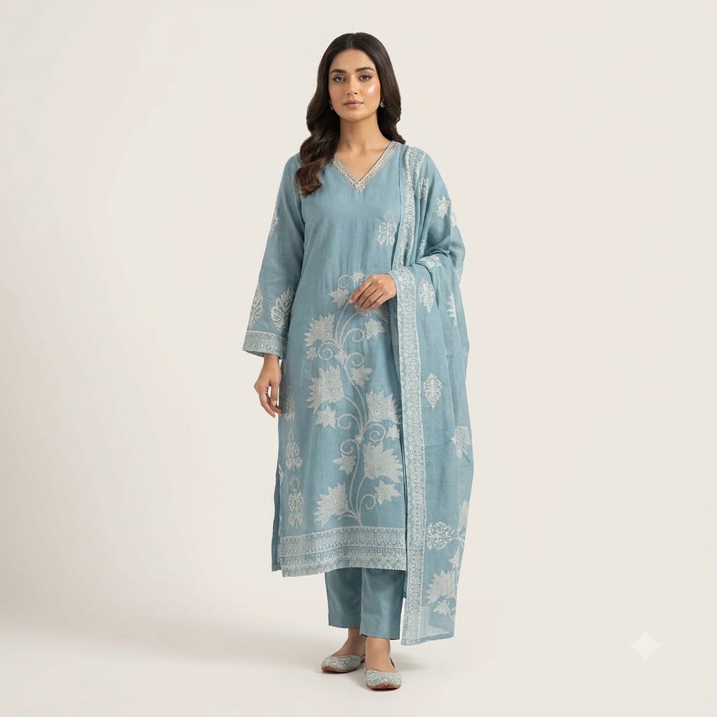 Blue Rayon Salwar | 11596