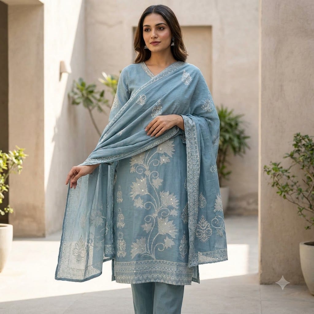 Blue Rayon Salwar | 11596