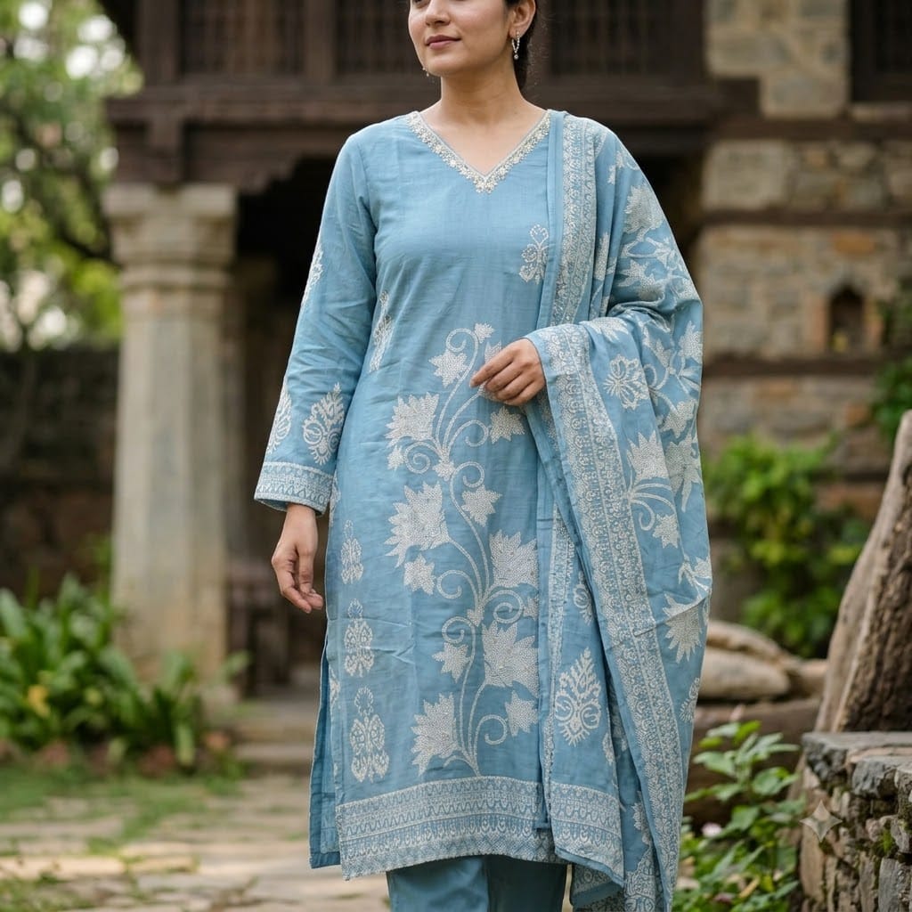 Blue Rayon Salwar | 11596