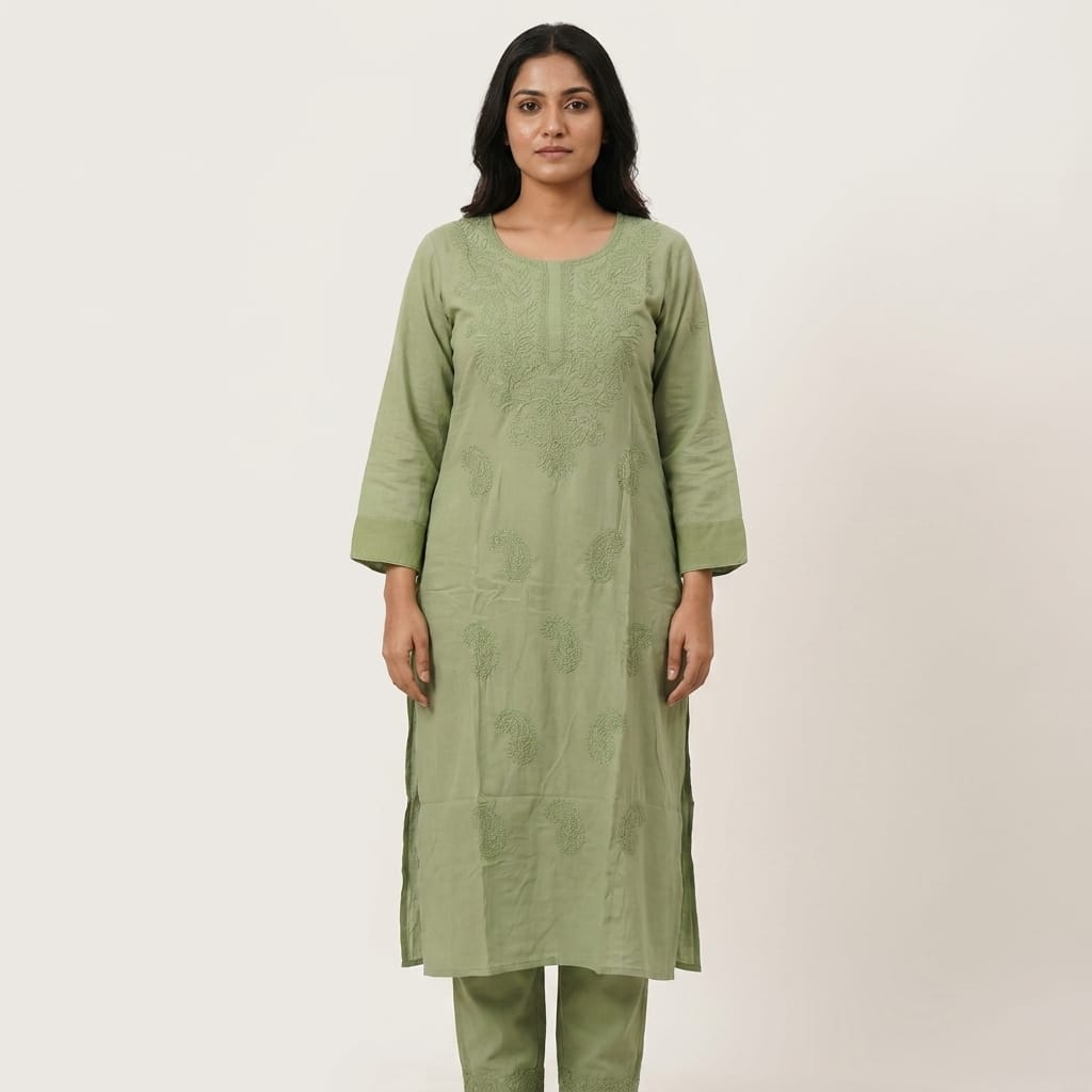 Green Rayon Co-ord Set