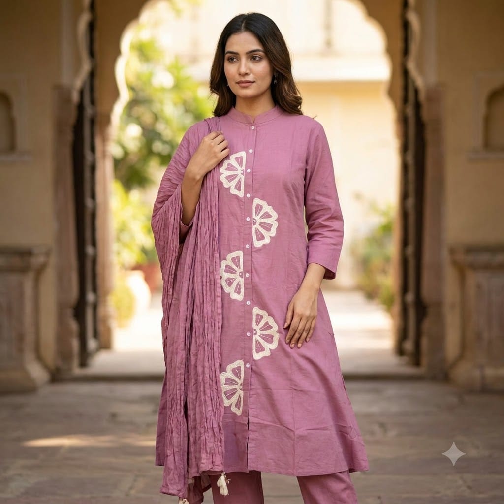 Pink Cotton Salwar | 11352
