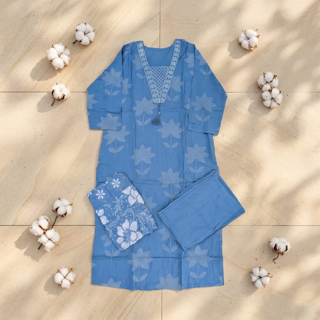 Blue Cotton Salwar| 11264