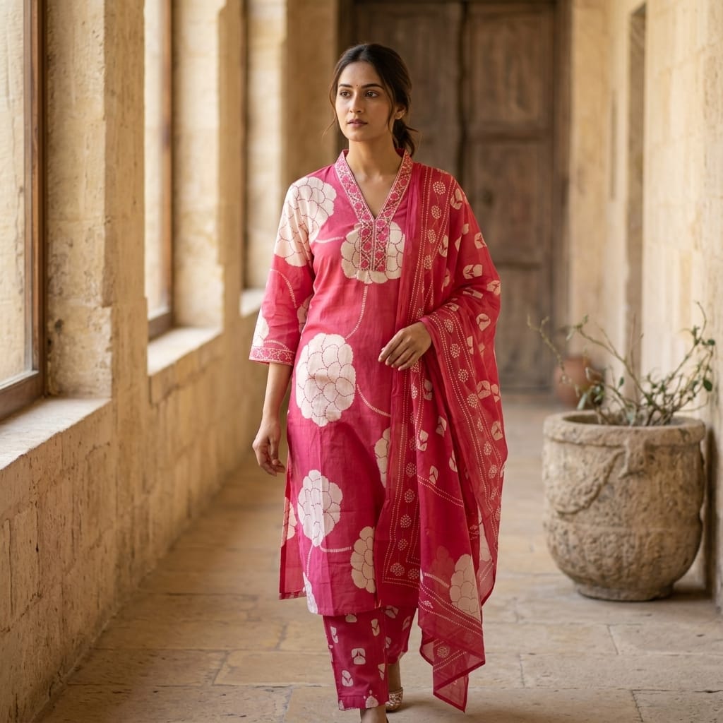 Pink Cotton Salwar