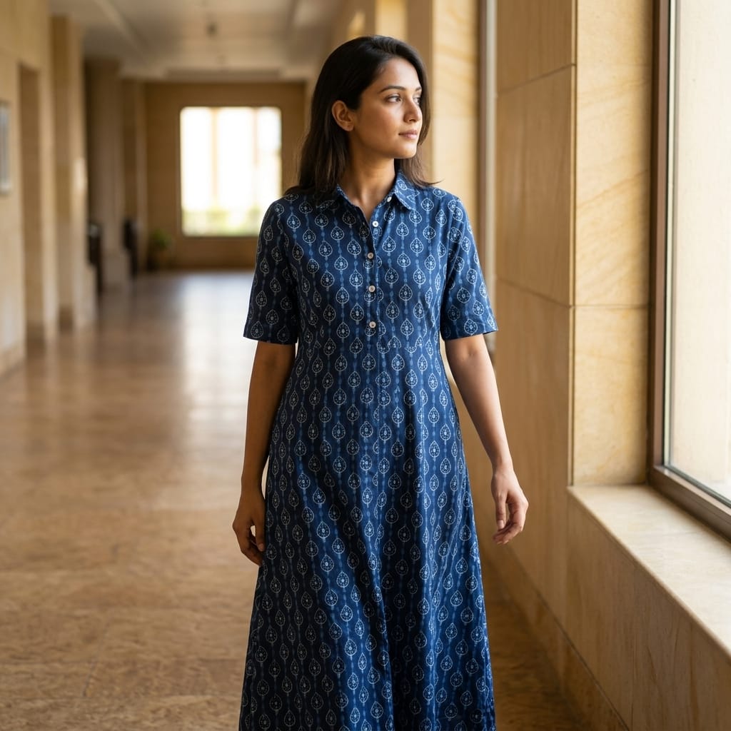 Blue Rayon Kurti