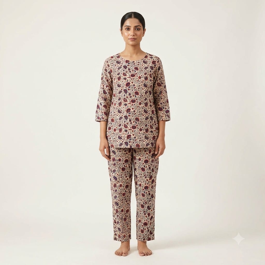 Beige Rayon Co-ord Set | 11342