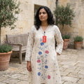 White Satin Kurti