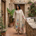 Beige Cotton Salwar