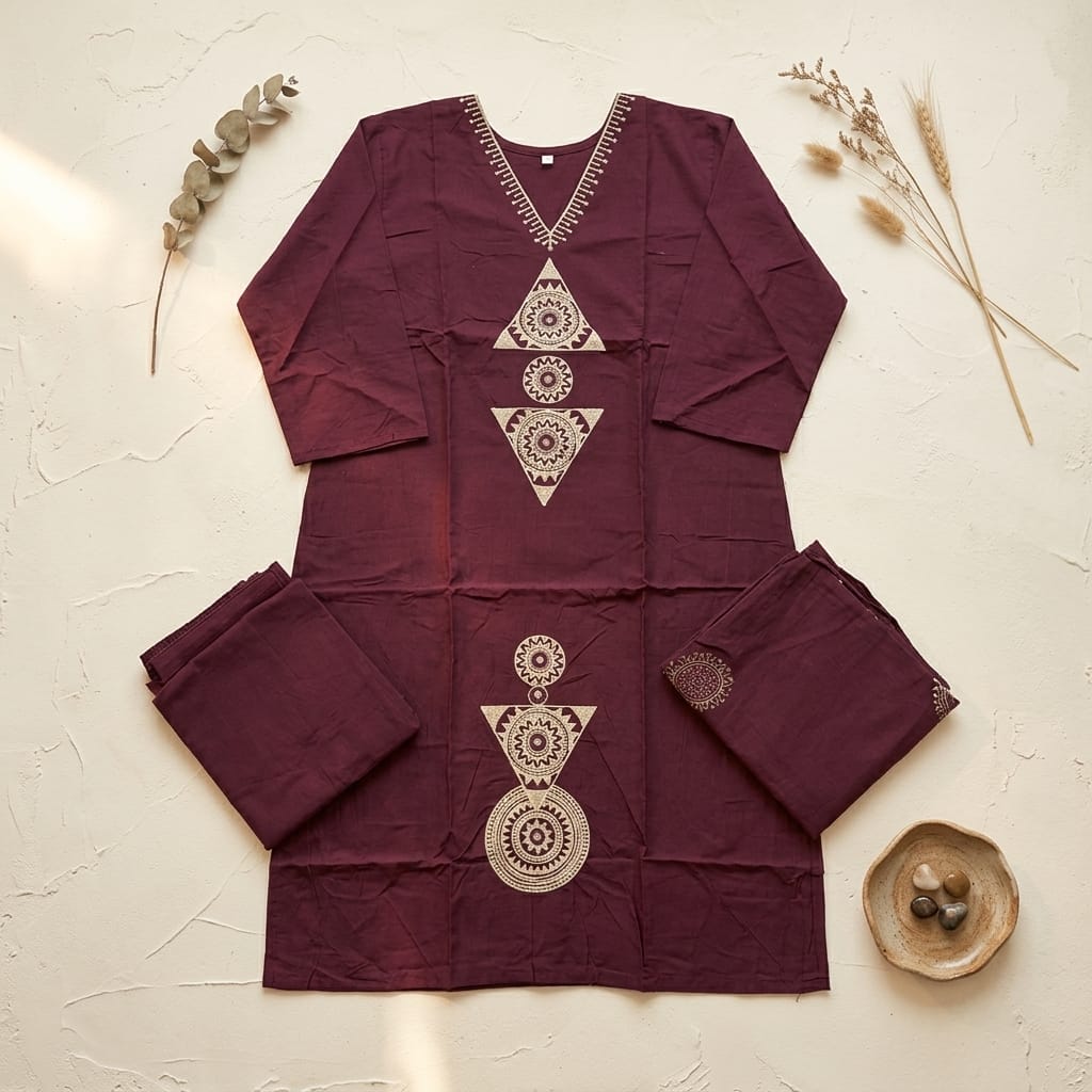 Purple Cotton Salwar | 11275