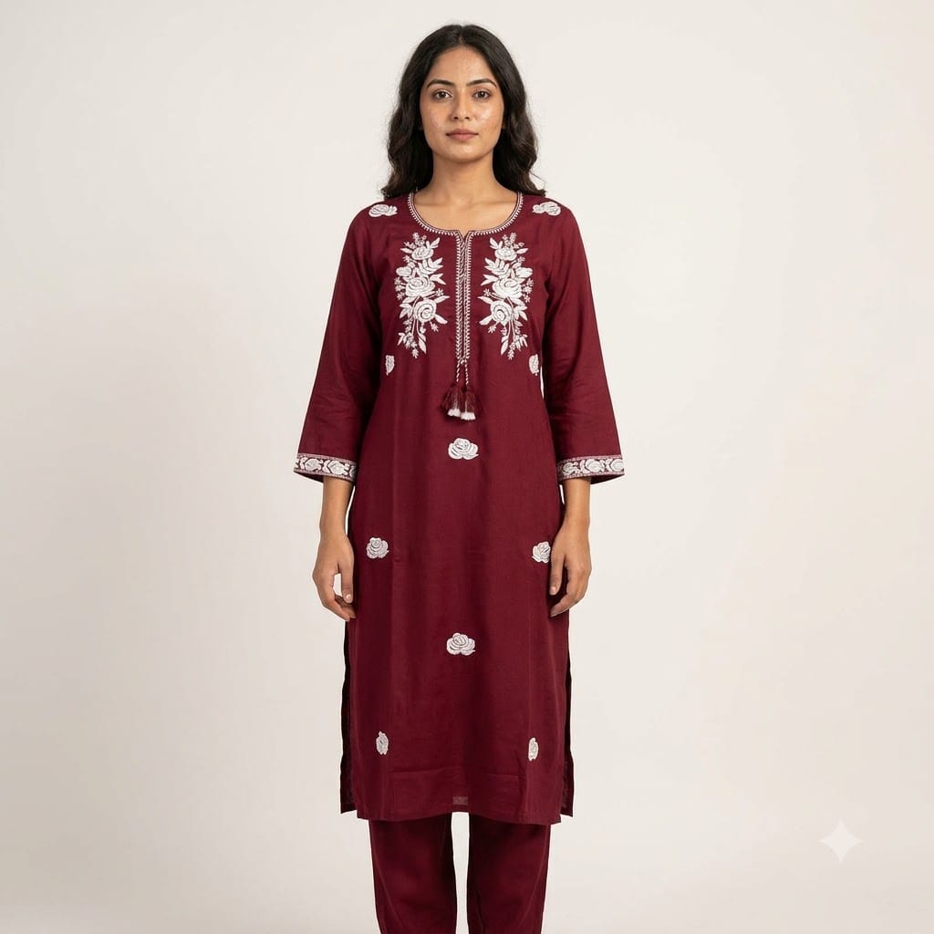 Red Rayon Salwar | 11420
