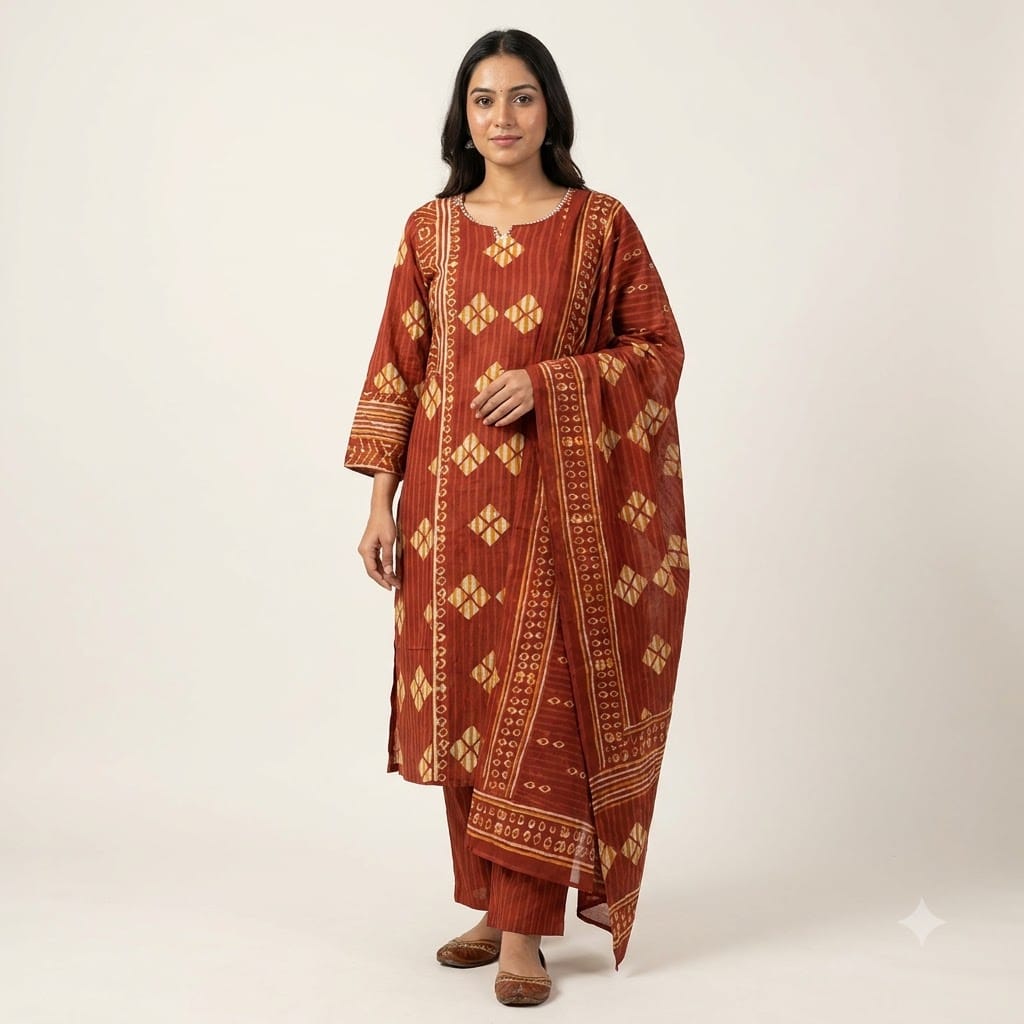 Orange Cotton Salwar | 11428