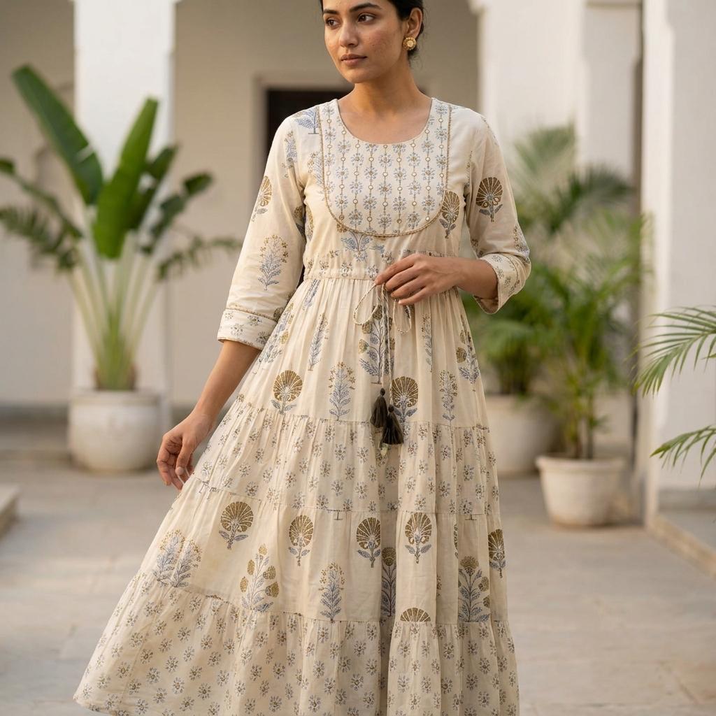 Beige Cotton Top