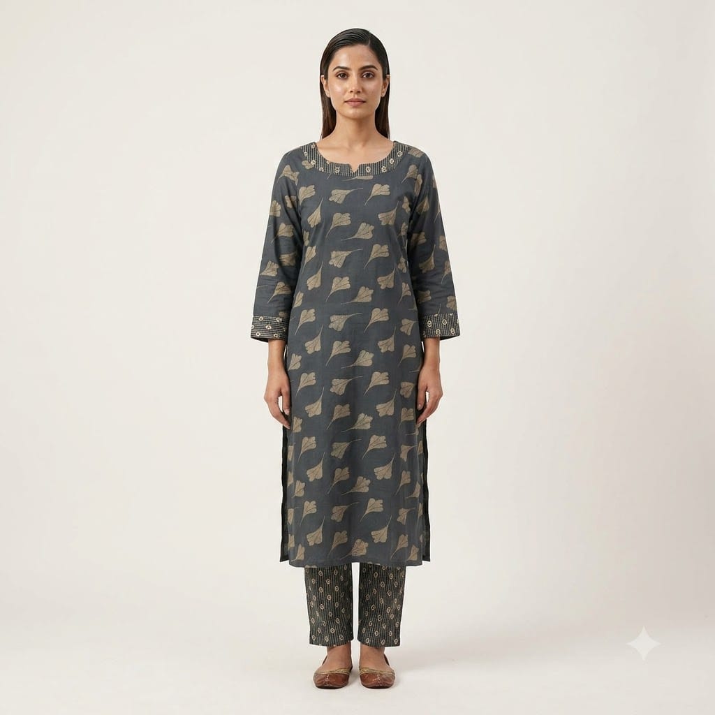 Dust Blue Rayon Co-ord Set | 11340
