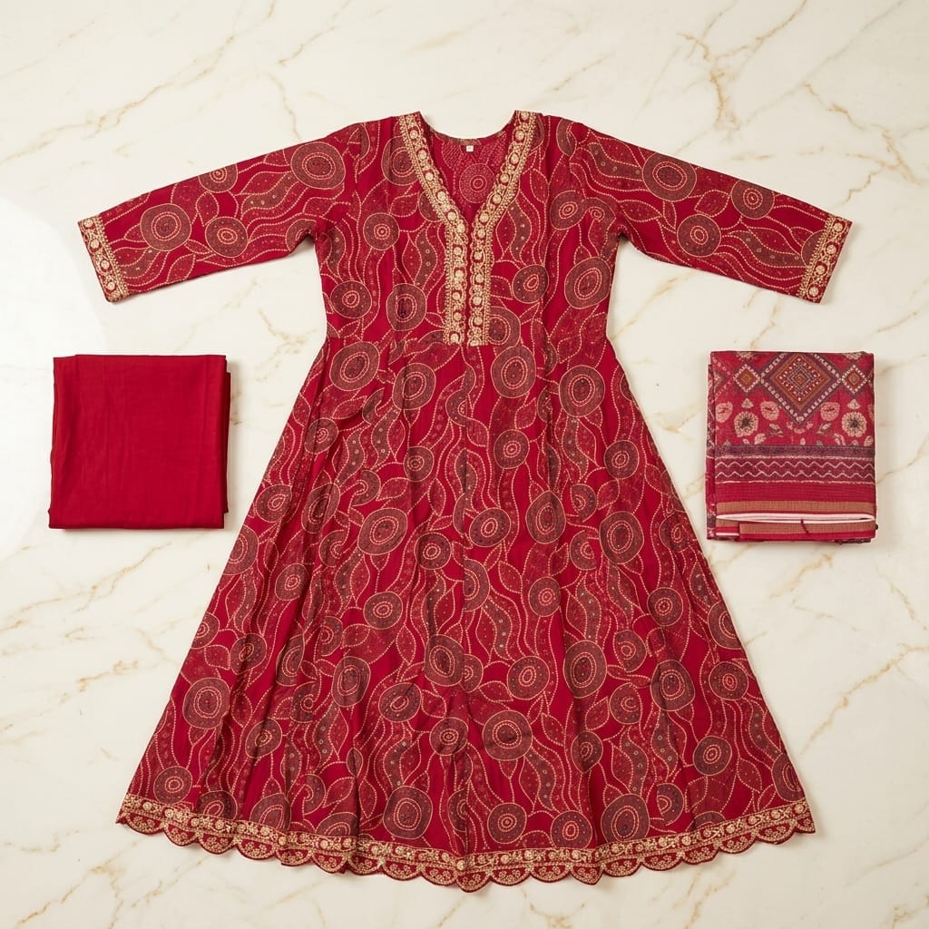 Pink Vatican Anarkali Salwar | 11244