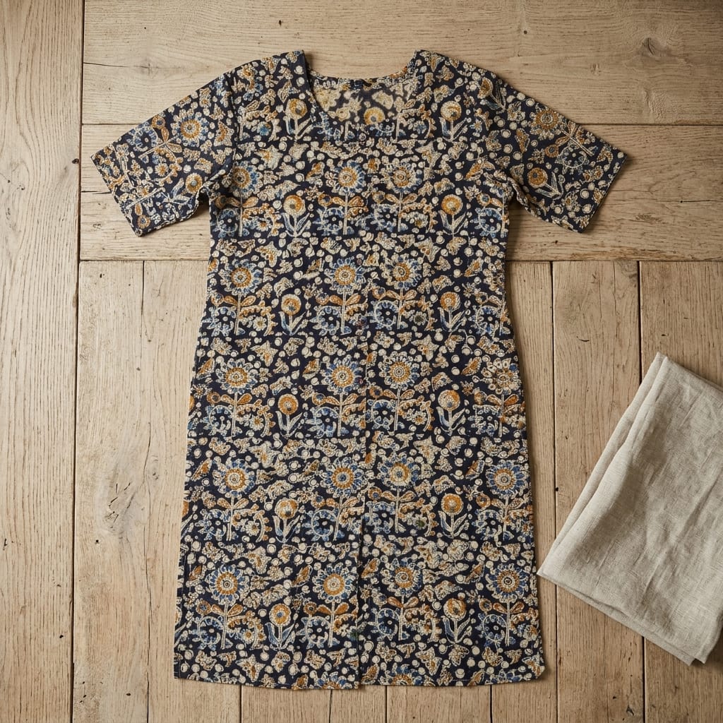 Black Kalamkari Kurti