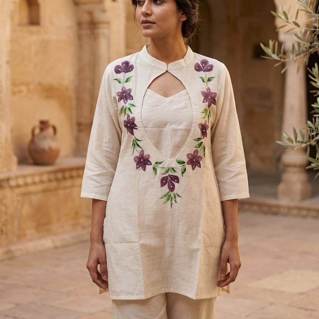 Beige Cotton Salwar| 11238