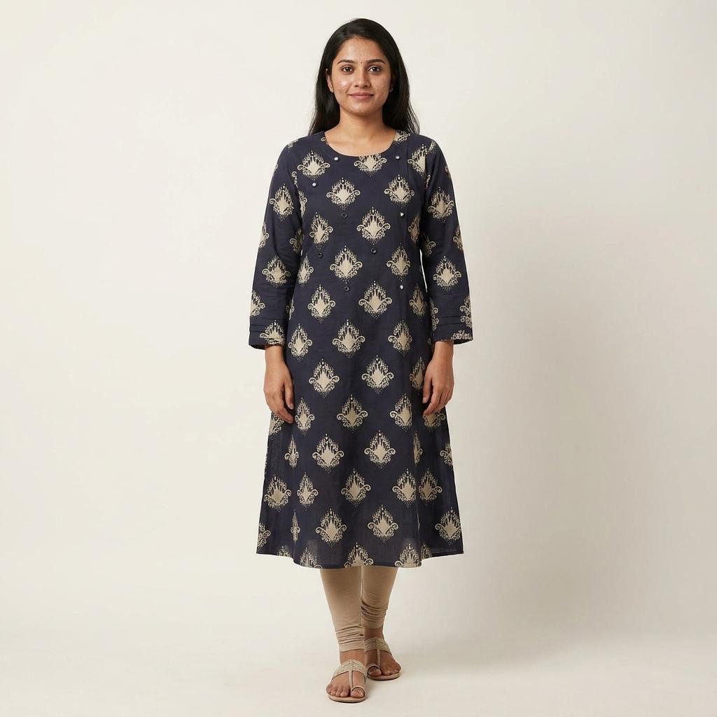 Black Cotton Kurti