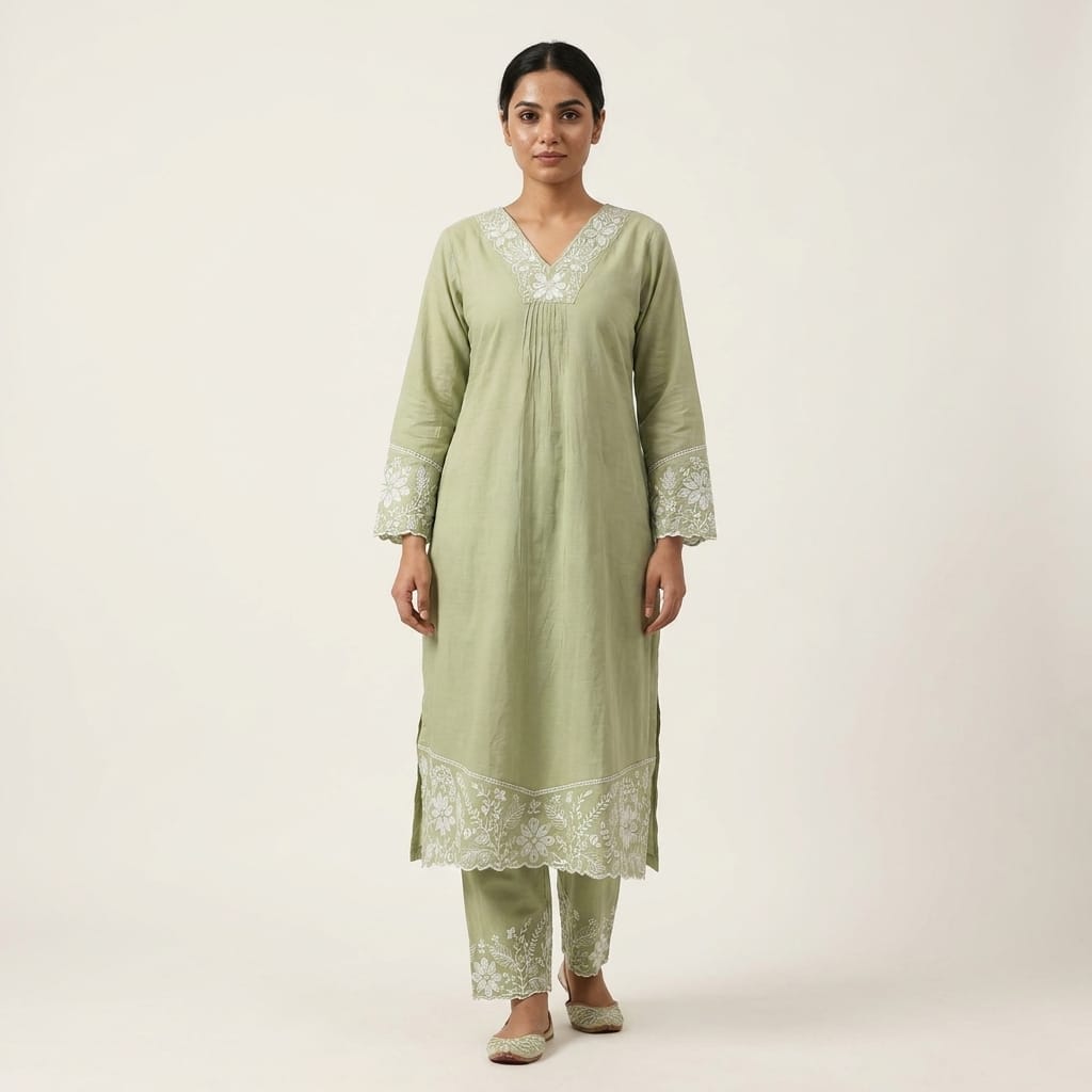 Lemon Green Cotton Salwar | 11287