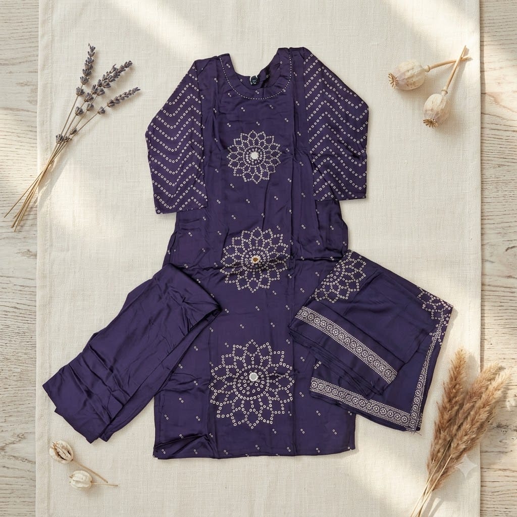 Purple Cotton Silk Salwar | 11425