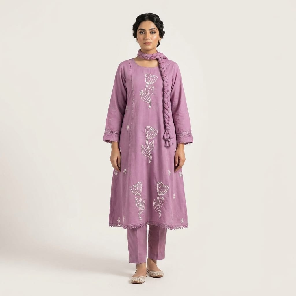 Lavender Cotton Salwar | 11286