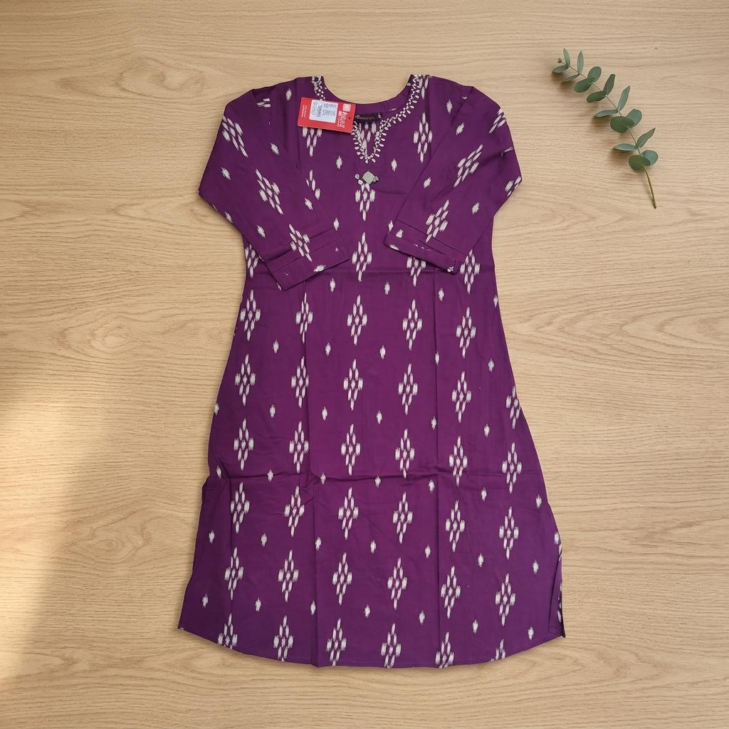 Purple Cotton Kurti
