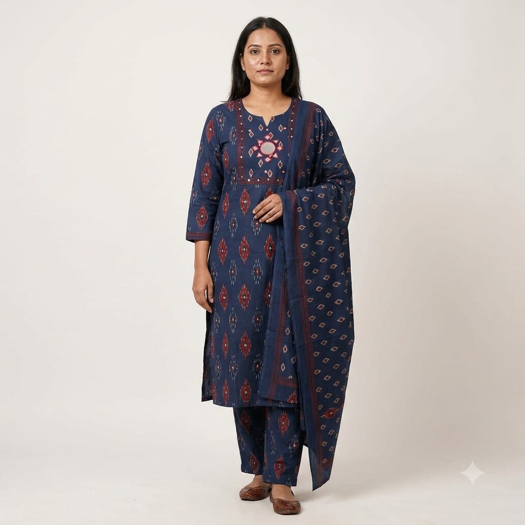 Blue Cotton Salwar | 11348