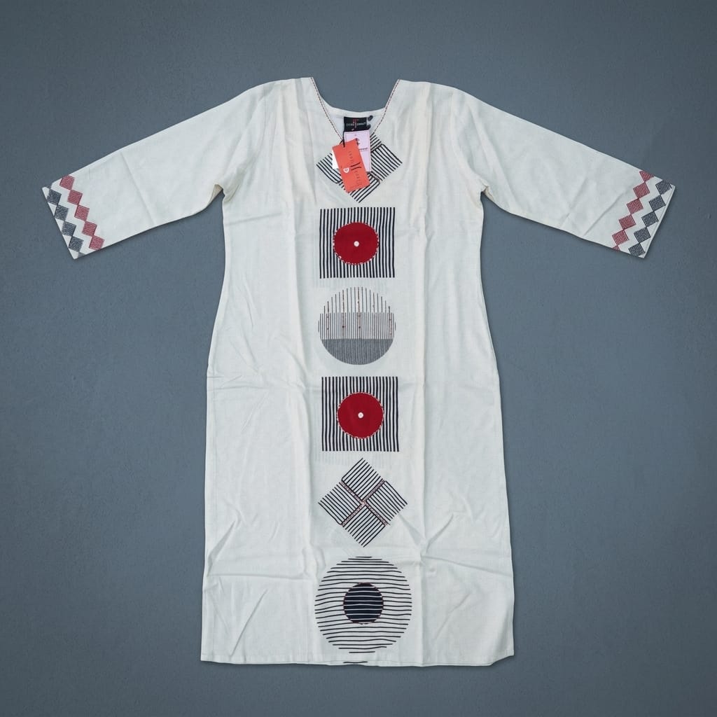 White Rayon Kurti