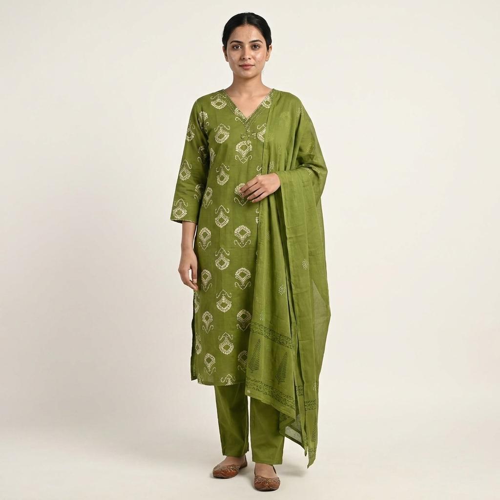 Green Cotton Salwar