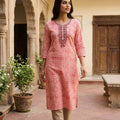 Peach Rayon Kurti