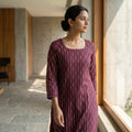 Maroon Cotton Silk Kurti