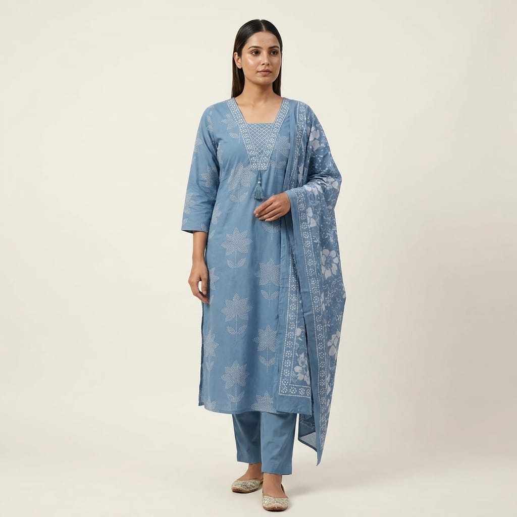 Blue Cotton Salwar| 11264