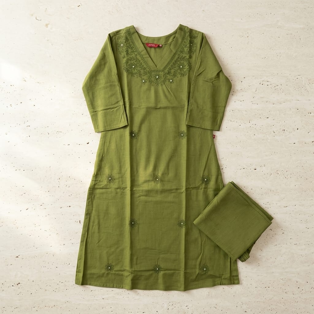 Green Cotton Co-ord Set