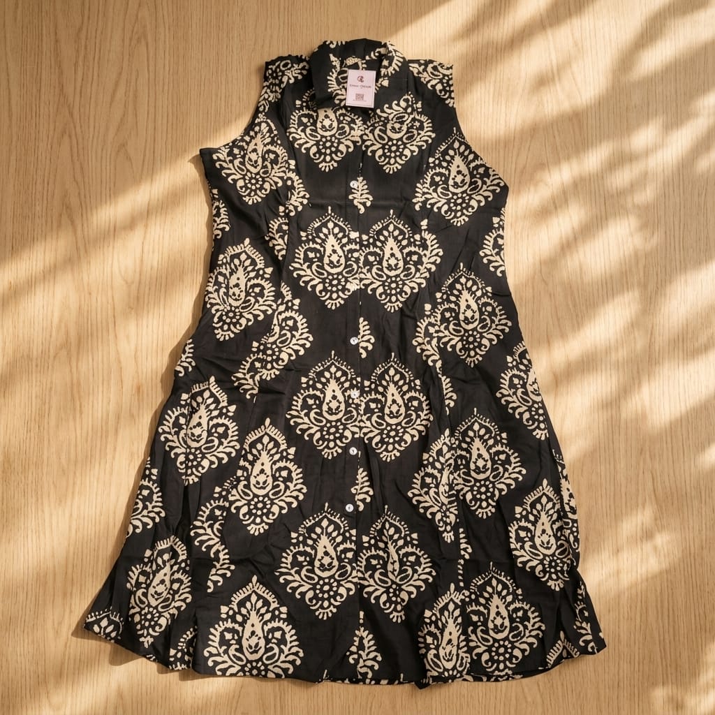 Black Cotton Kurti
