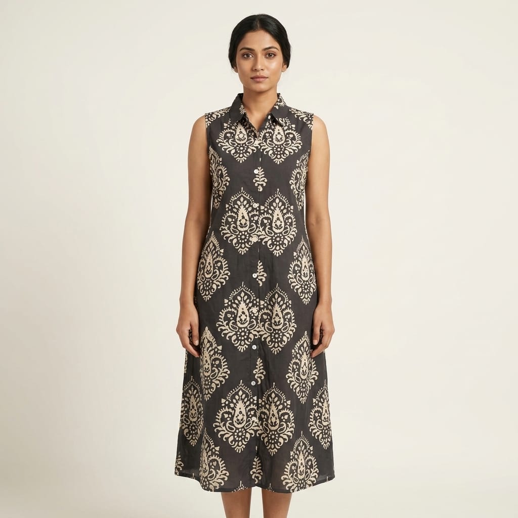Black Cotton Kurti