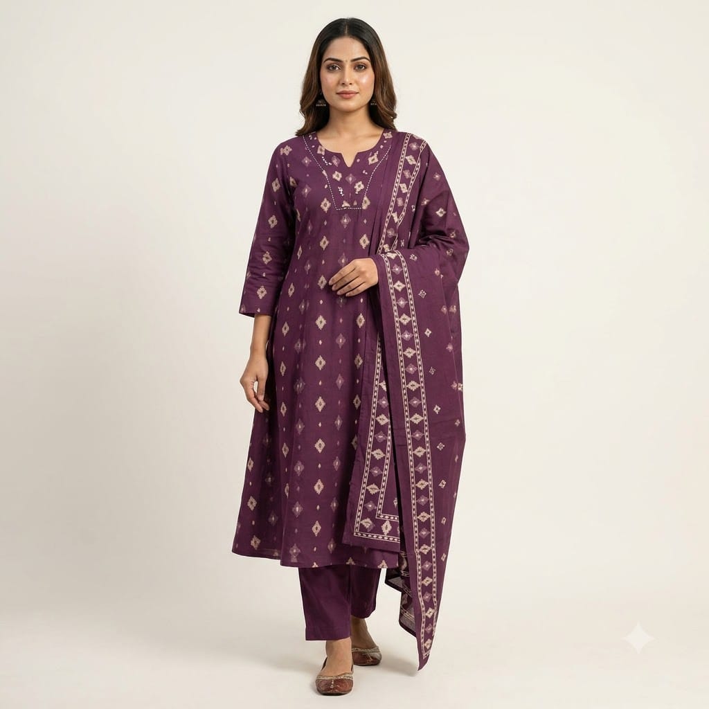 Pruple Cotton Salwar | 11434